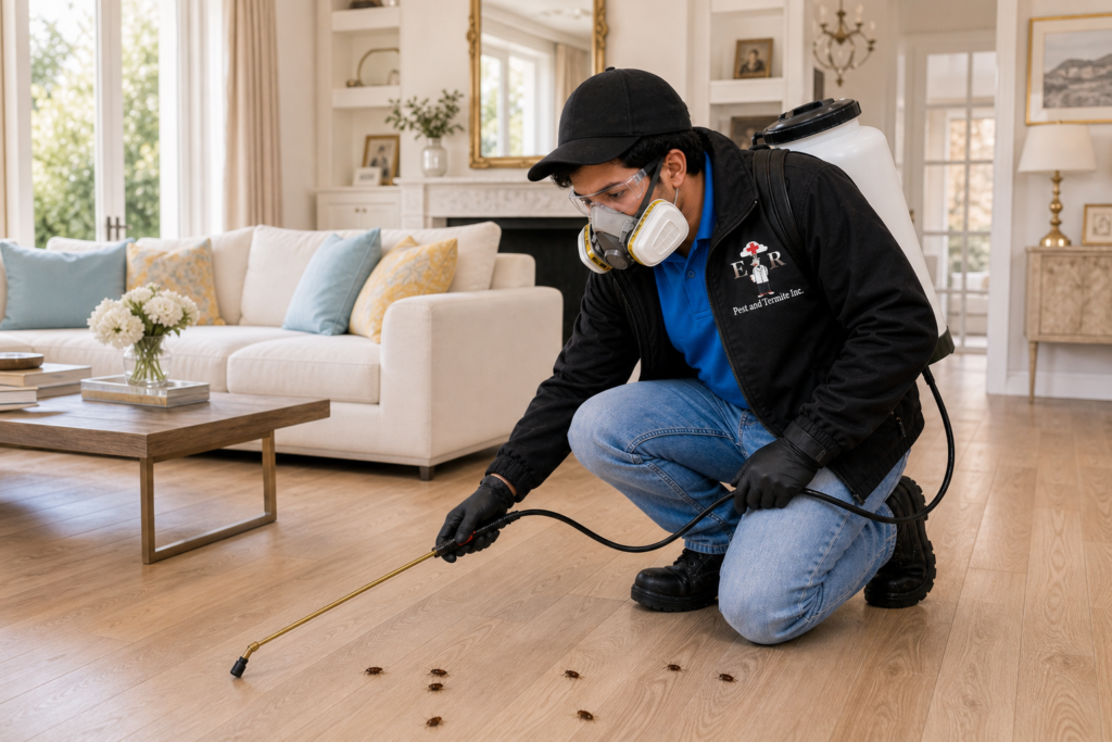 Cockroach exterminator Ricardo from ER Pest and Termite in San Bernardino, CA