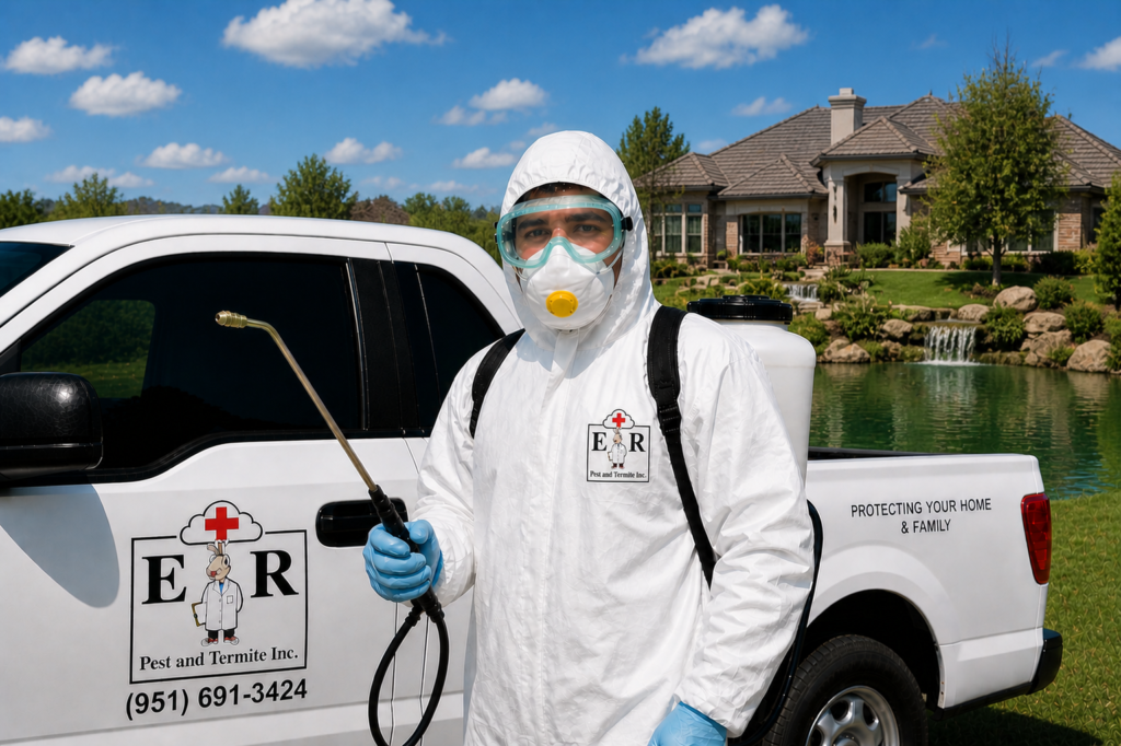 Mosquito Control by ER Pest and Termite for home with pond