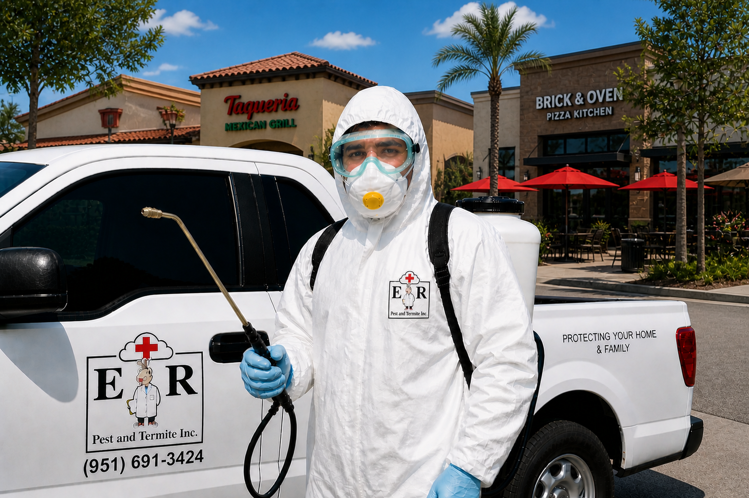 Ricardo owner of ER Pest and Termite about to do commercial vermin control